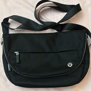 lululemon athletica Black Messenger Bag